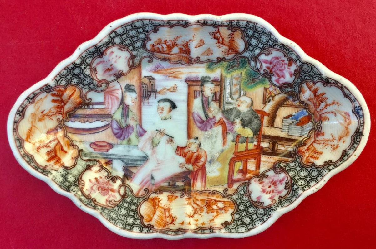 Chinese Qianlong Polychrome Spoon Tray