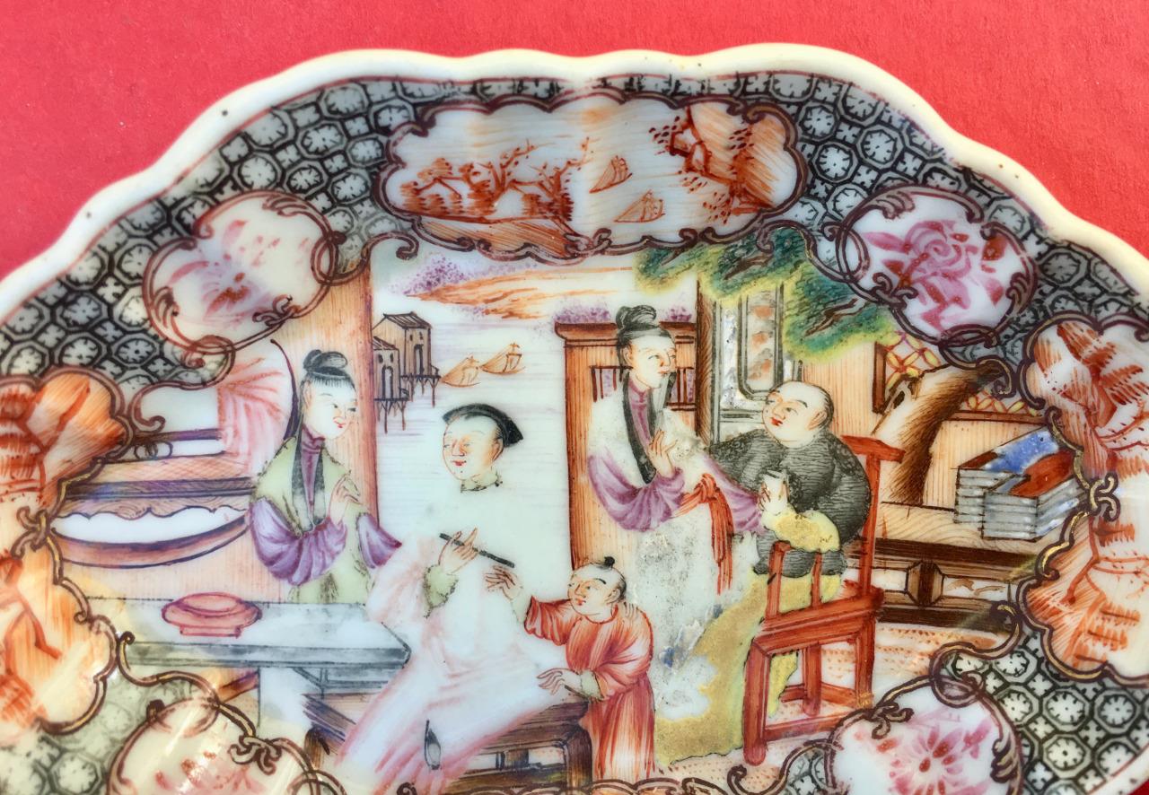 Chinese Qianlong Polychrome Spoon Tray