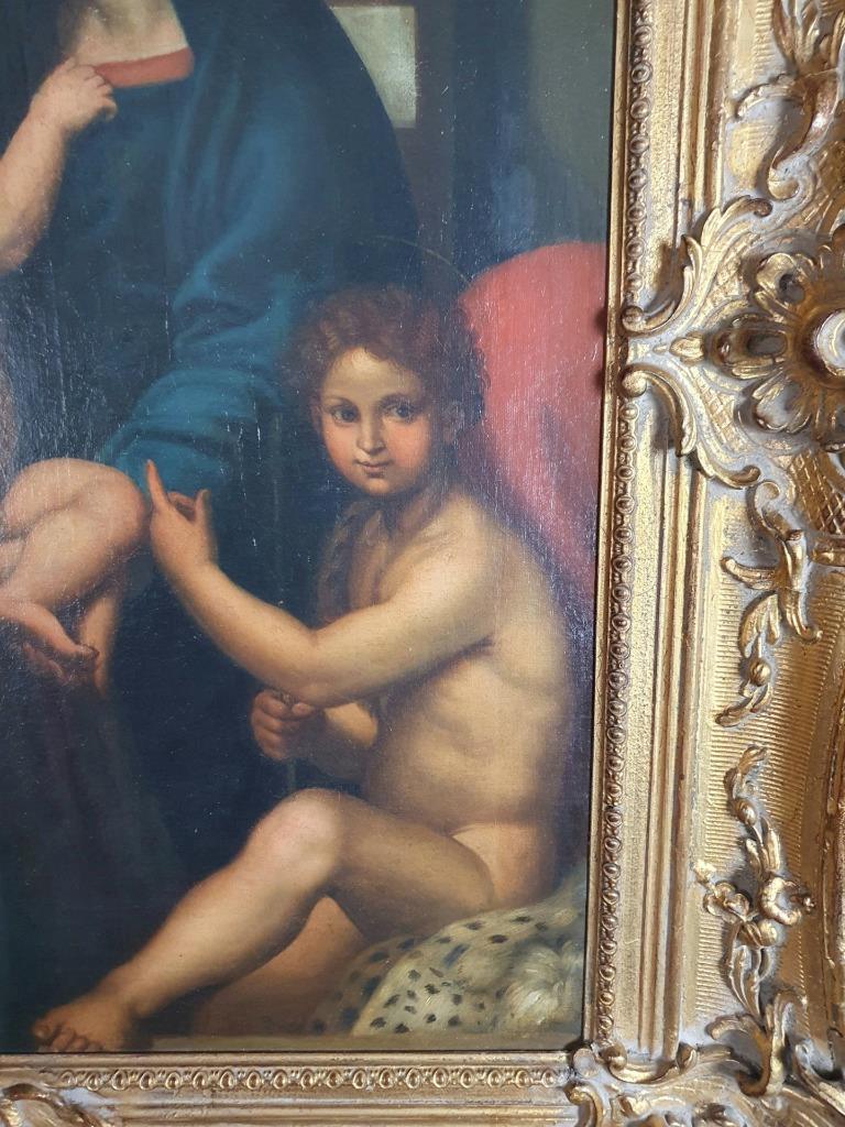 After Raphael Painting Madonna and Child with Saints