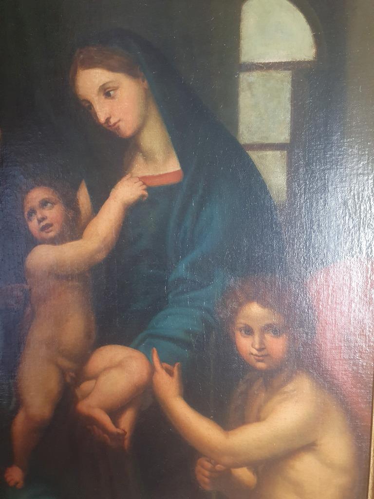 After Raphael Painting Madonna and Child with Saints