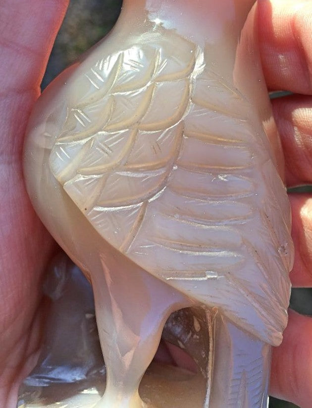 Chinese Qing Dynasty Pair of Jade Parrots