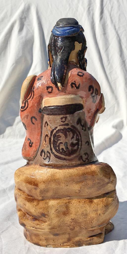 Chinese Polychrome Figure of Seated Guanyin