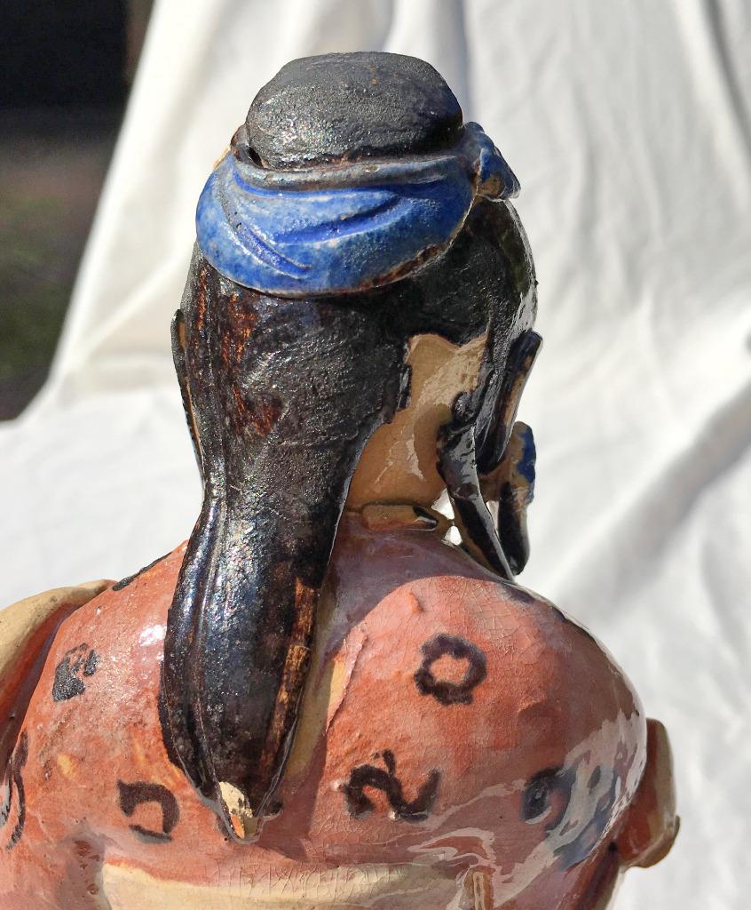 Chinese Polychrome Figure of Seated Guanyin