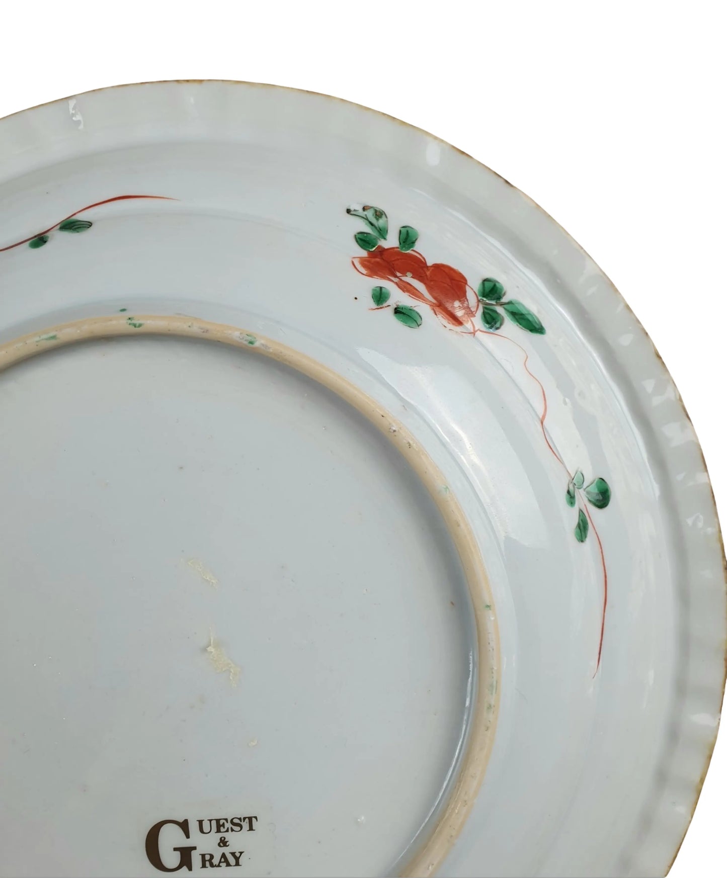 Exquisite Pair of Chinese Kangxi Famille Verte Pie Crust Plates (1661–1722)