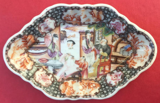 Chinese Qianlong Polychrome Spoon Tray