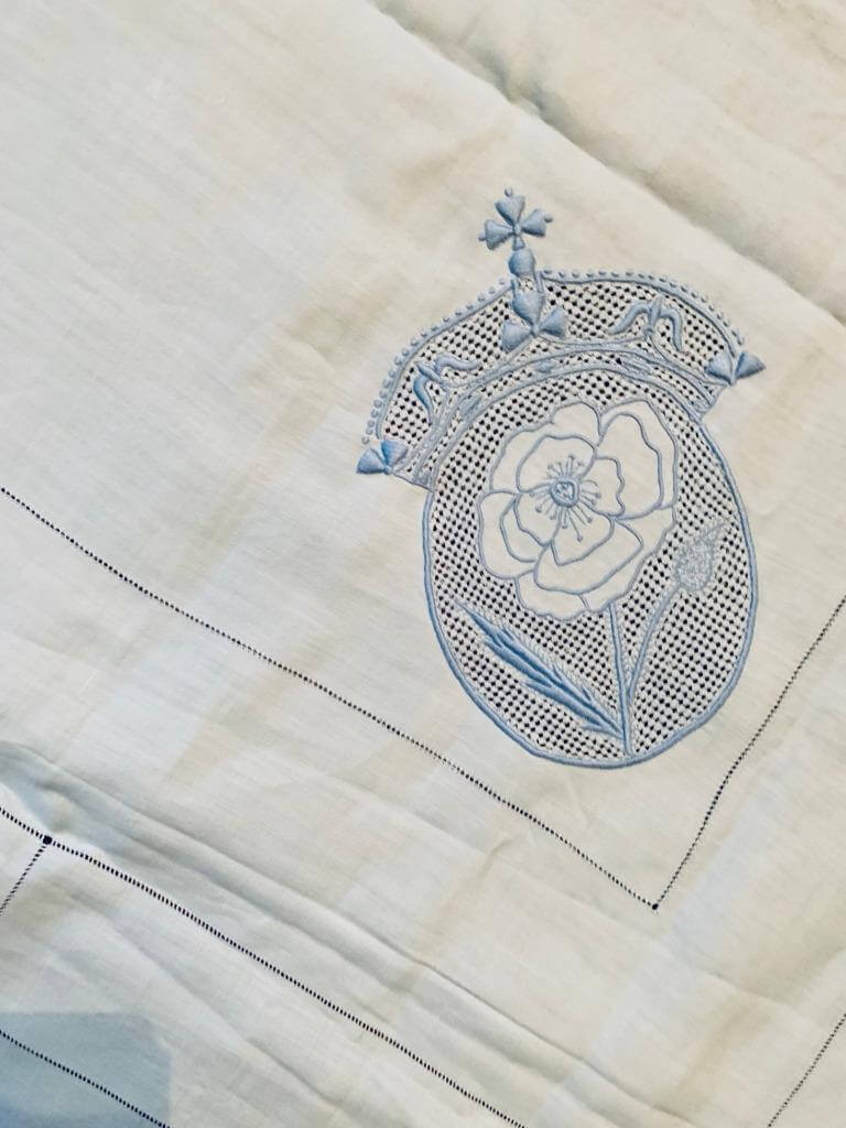 British Queen Mary Ciphered Linen Set