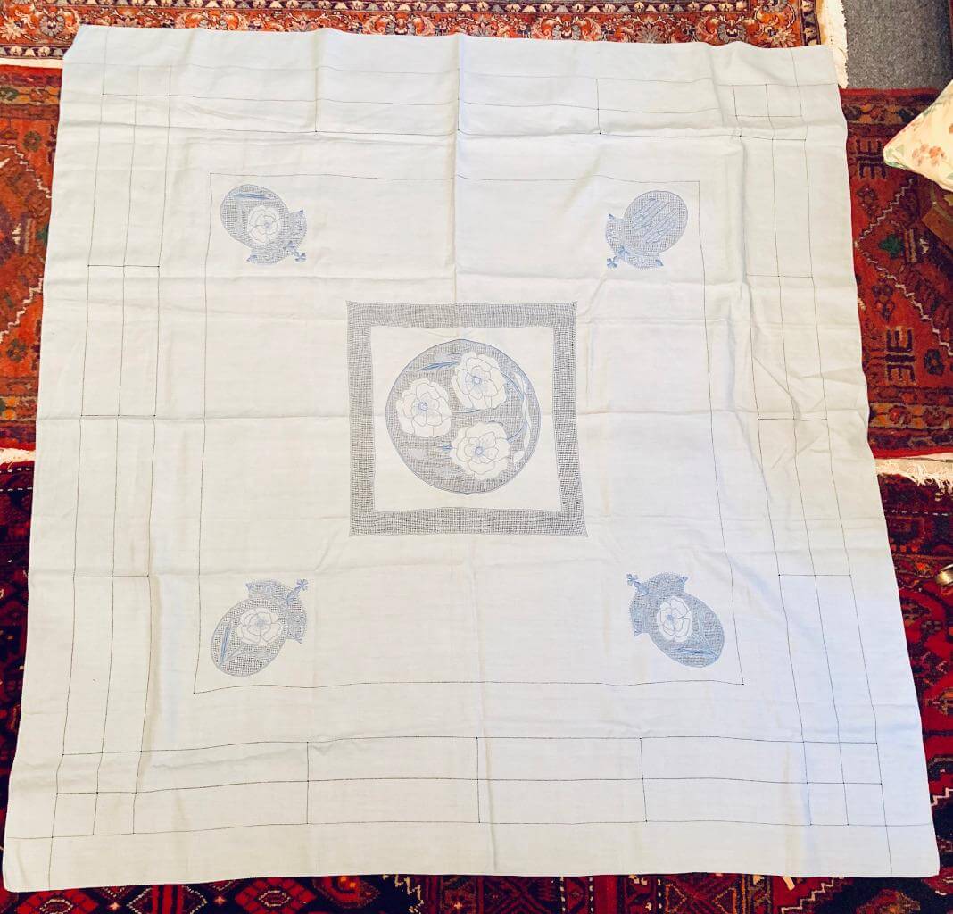 British Queen Mary Ciphered Linen Set