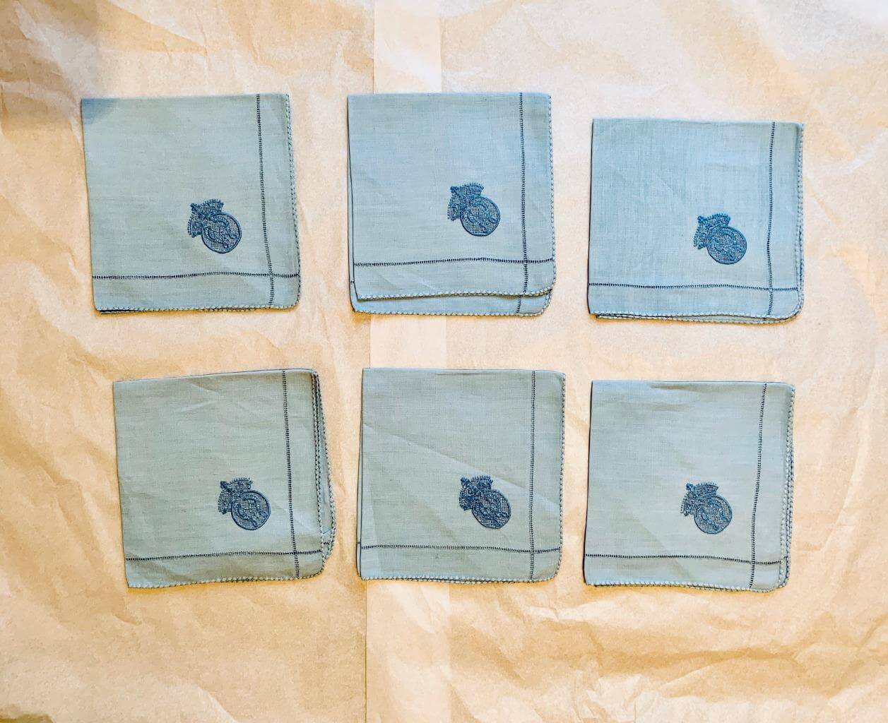 British Queen Mary Ciphered Linen Set