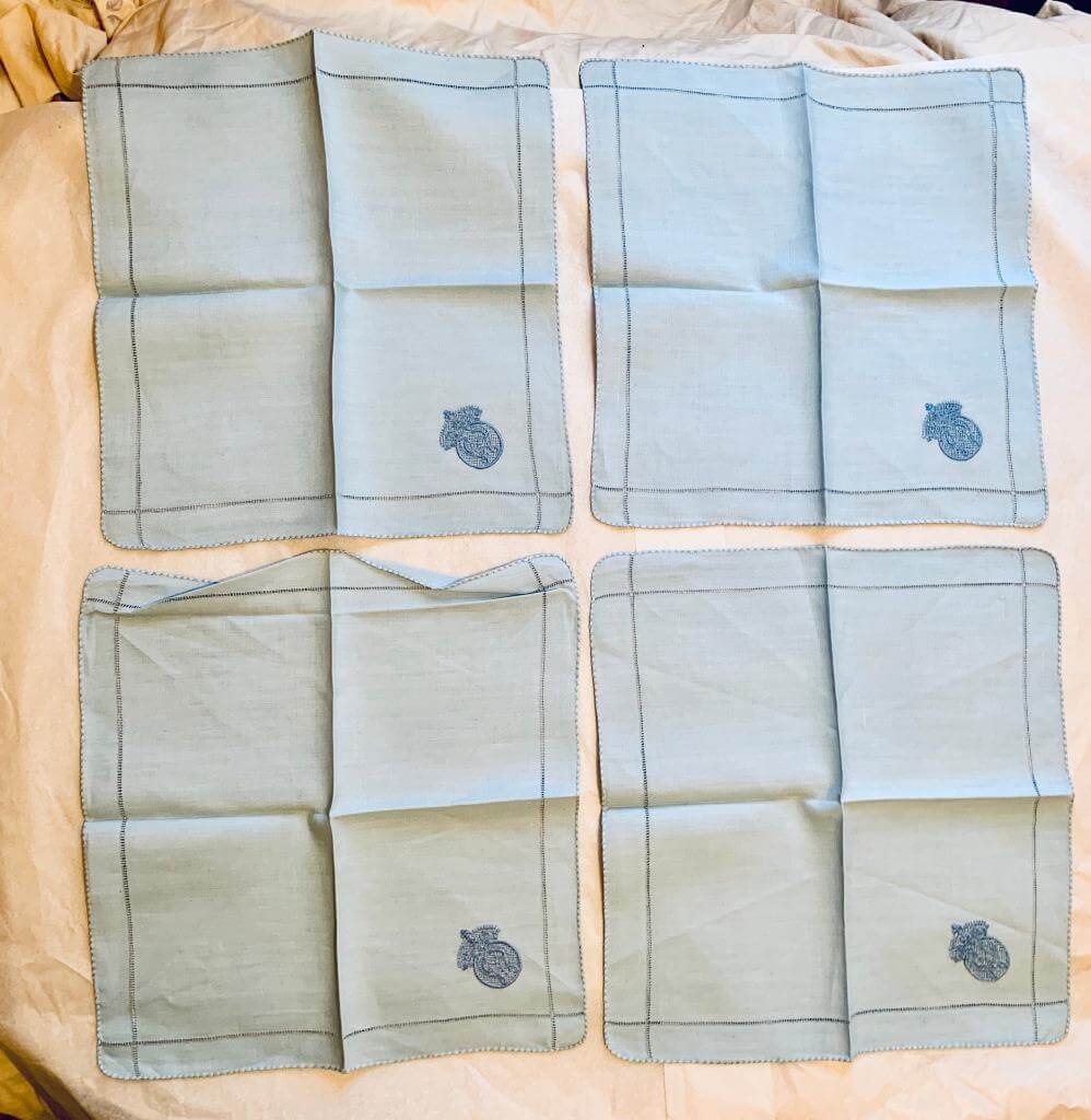British Queen Mary Ciphered Linen Set