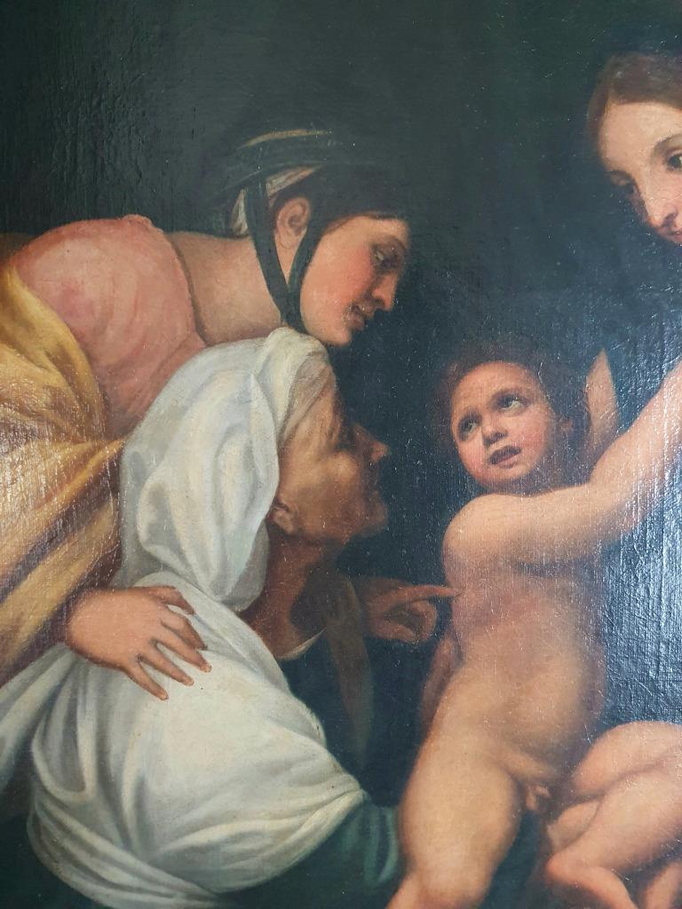 After Raphael Painting Madonna and Child with Saints