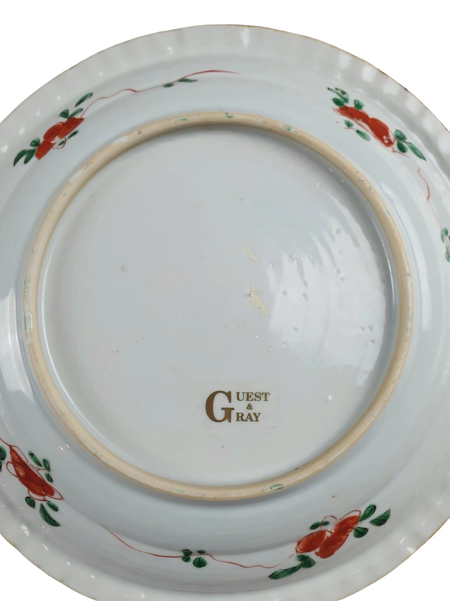 Exquisite Pair of Chinese Kangxi Famille Verte Pie Crust Plates (1661–1722)