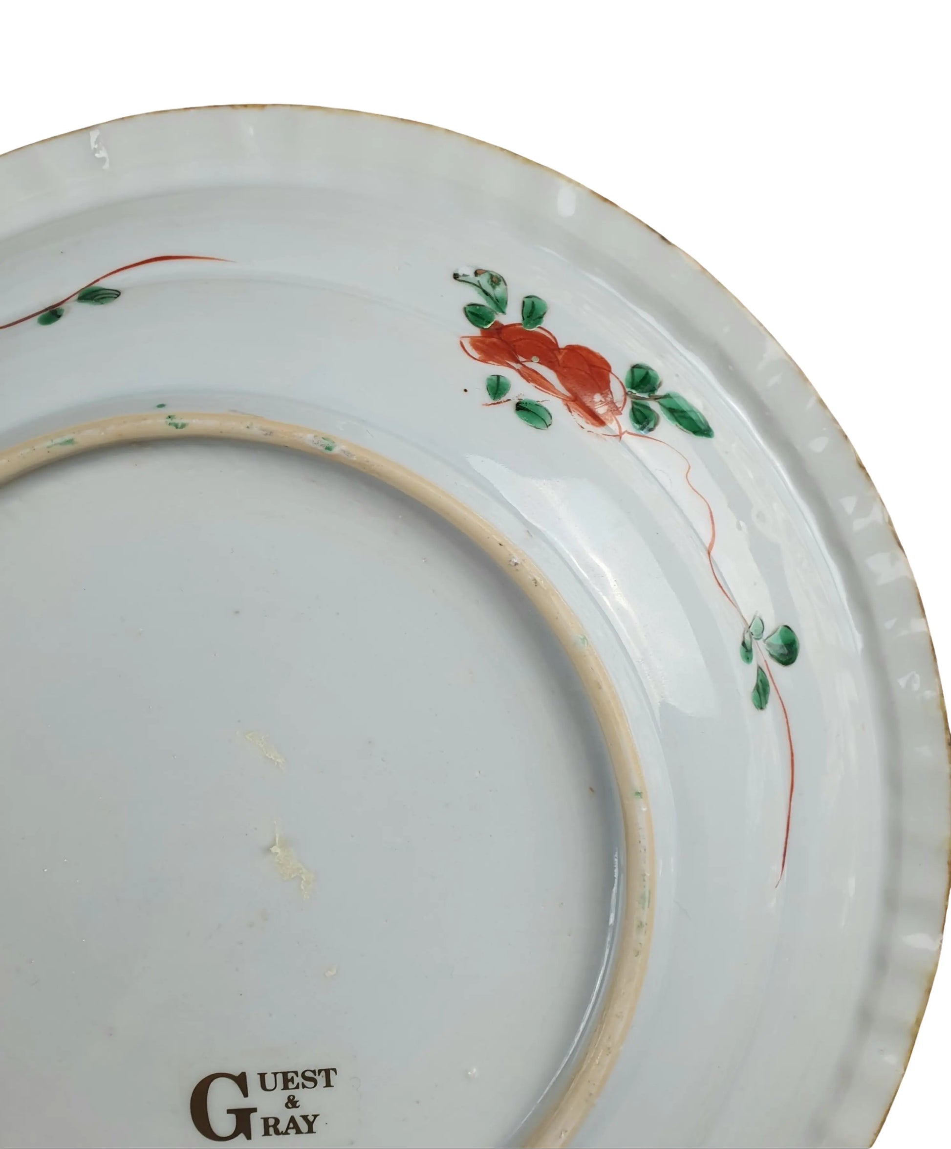 Exquisite Pair of Chinese Kangxi Famille Verte Pie Crust Plates (1661–1722)