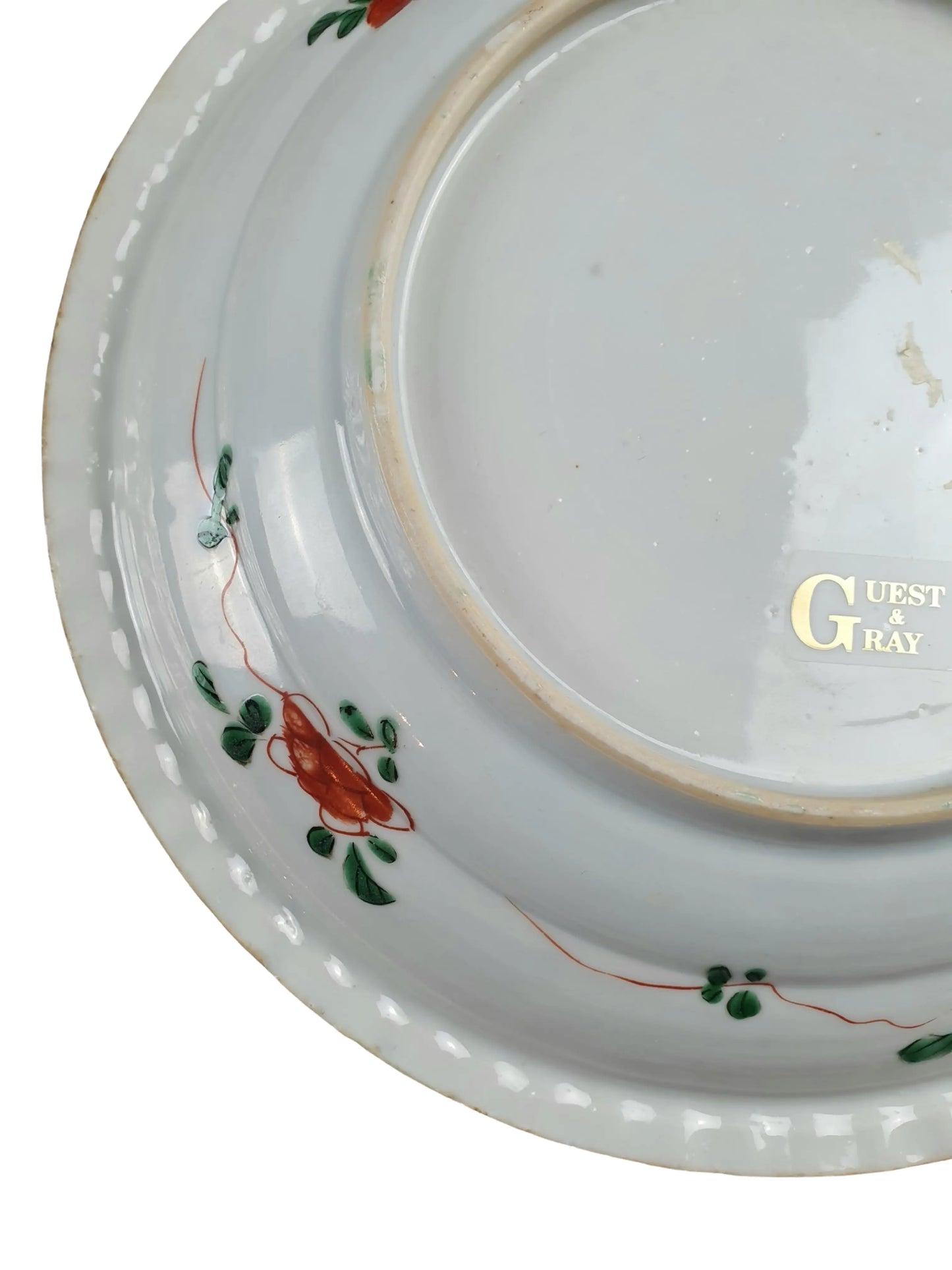 Exquisite Pair of Chinese Kangxi Famille Verte Pie Crust Plates (1661–1722)
